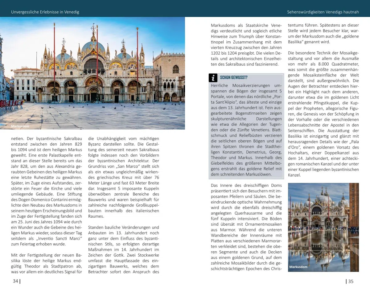 Zauberhaftes Venedig: Der 2-5-Tage-Reiseführer – Von geheimen Kanälen bis zu prunkvollen Palazzi: Unvergessliche Erlebnisse im Herzen Venedigs inkl. der perfekten Erkundung vom Wasser