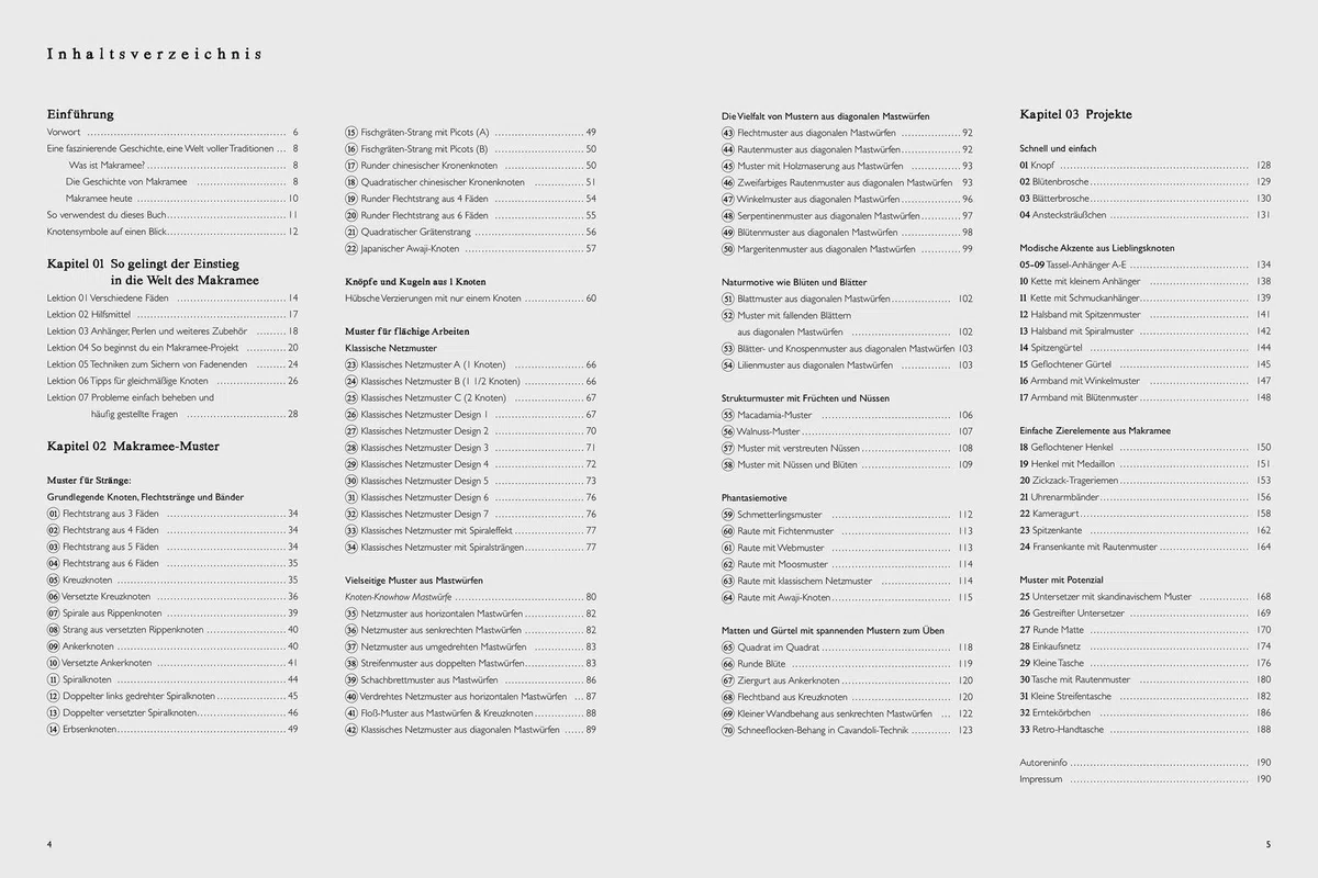 Makramee - Das große Buch der Muster: Über 70 verschiedene Knoten und Muster - mit 33 DIY-Projekten