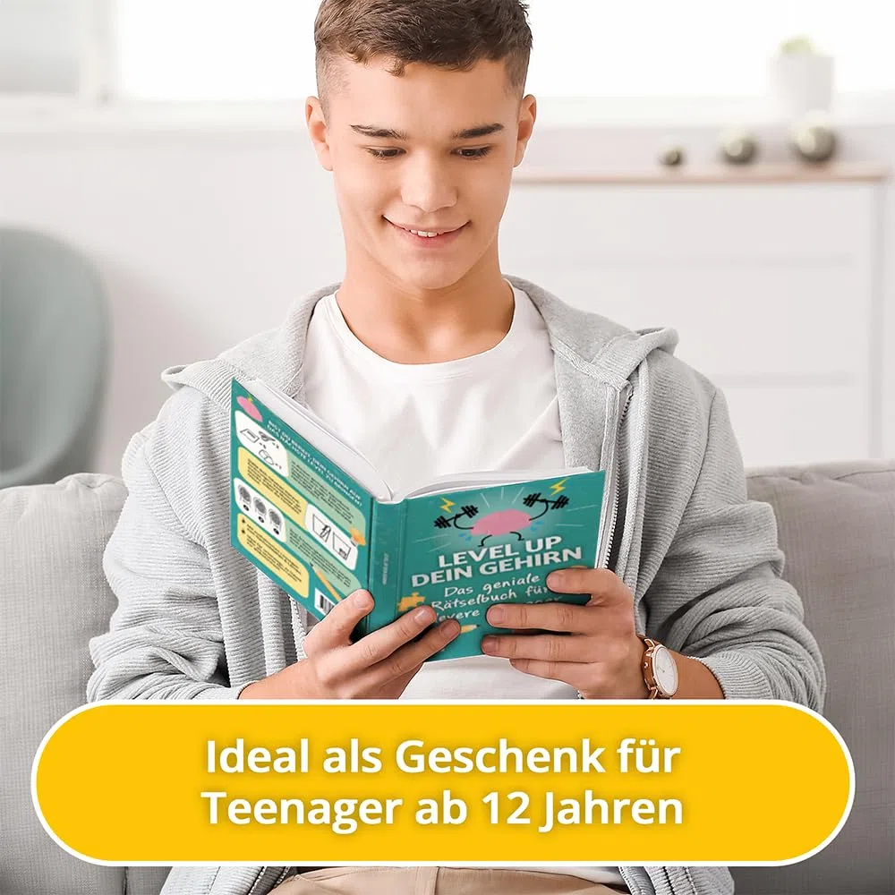 Das geniale Rätselbuch für clevere Teenager – Level up dein Gehirn: Über 230 Logik-, Zahlen- und Worträtsel für Jungen und Mädchen ab 12 Jahren