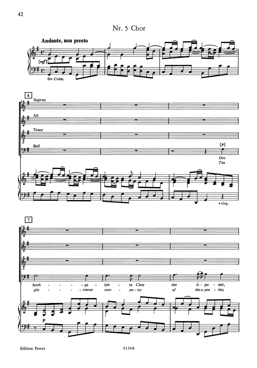 Dettingen Te Deum: Urtext (Eberhard), deutsch/englisch (Edition Peters)
