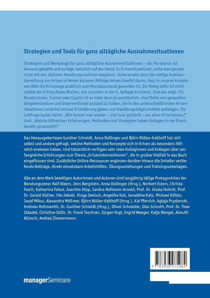 Gut beraten in der Krise: Konzepte und Werkzeuge für ganz alltägliche Ausnahmesituationen (Edition Training aktuell)