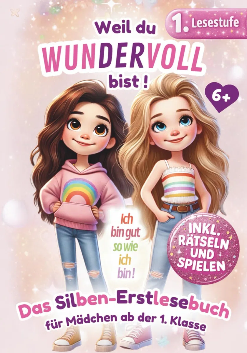 Erstlesebuch für Mädchen in der 1 Klasse: Lesen lernen mit Geschichten voller Mut und Herz – im zauberhaften Großformat mit bunter Silbenschrift, weil du ein wundervolles Mädchen bist. (Lesepanda)