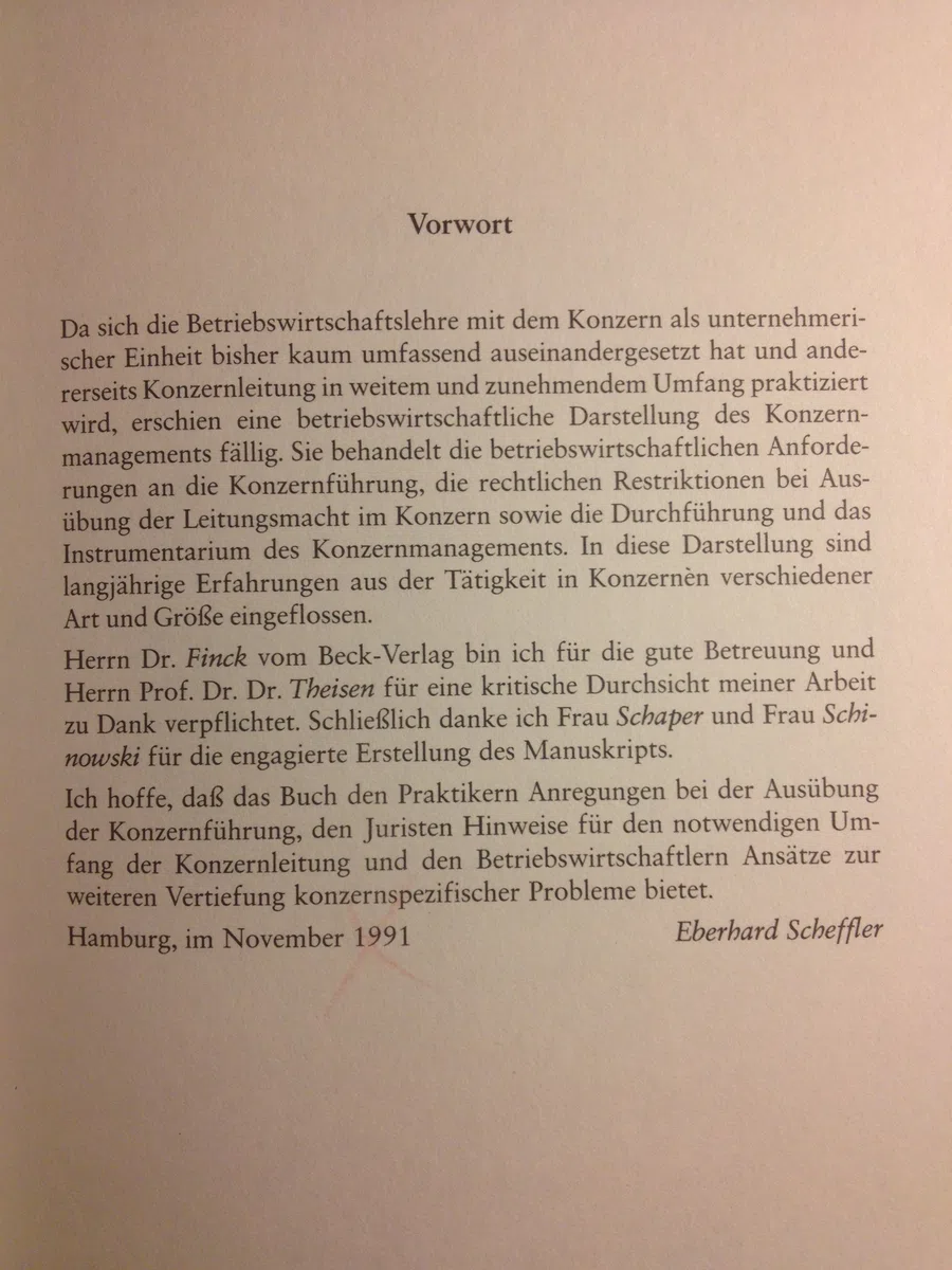 Konzernmanagement: Betriebswirtschaftliche und rechtliche Grundlagen der Konzernführungspraxis