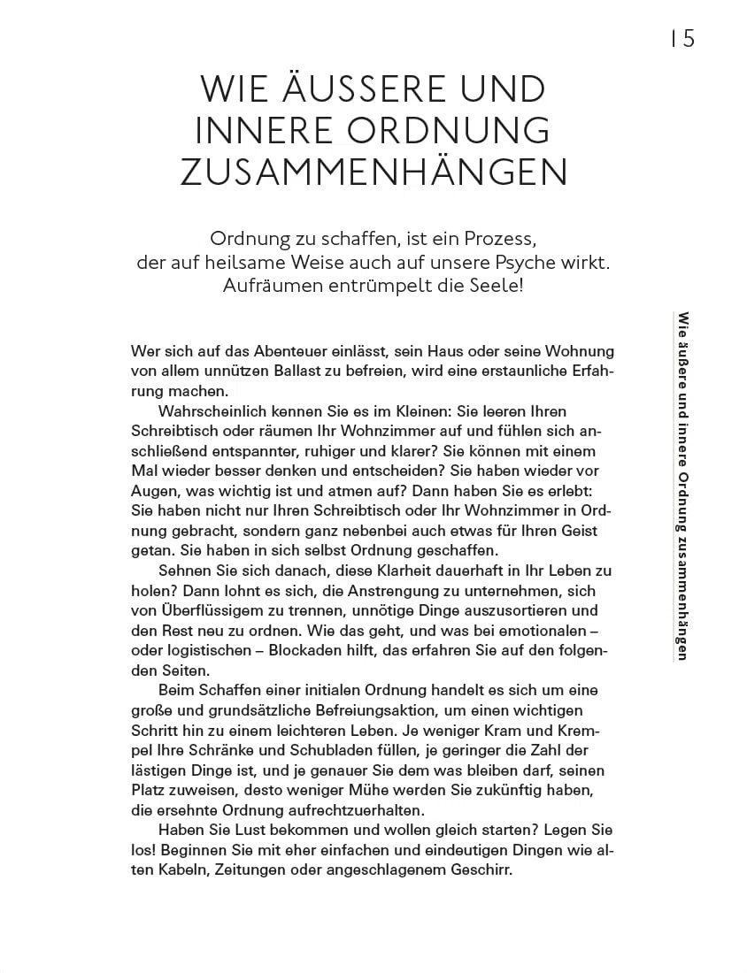 Ordnung für immer - Nachhaltig aufräumen, Chaos beseitigen, innere Balance finden: Der einfache Weg zu einem aufgeräumten Leben
