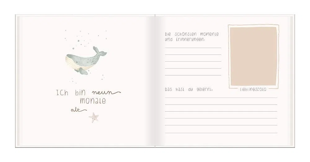 Baby-Album mit Stickerei Mein erstes Jahr: Babyalbum