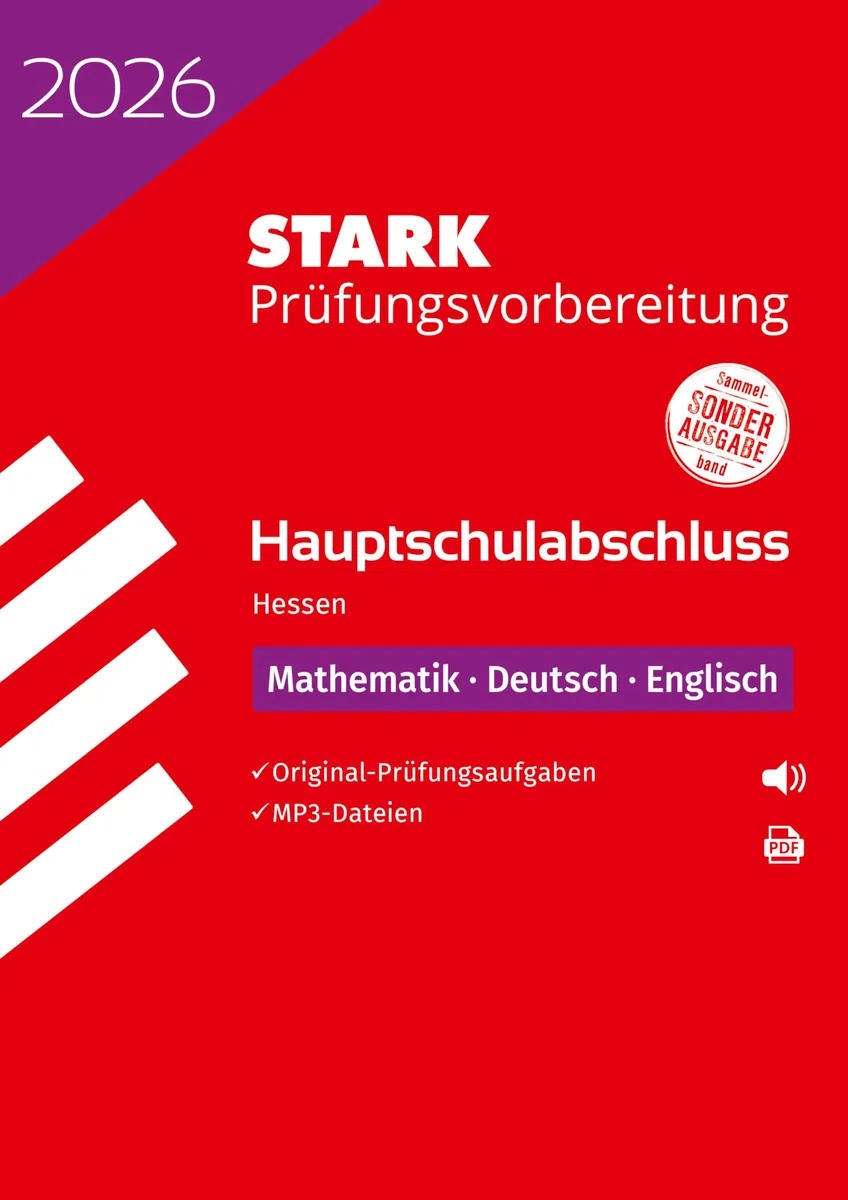 STARK Mathematik, Deutsch, Englisch - Hauptschulabschluss 2026 Hessen - Prüfungsvorbereitung (Abschlussprüfungen)