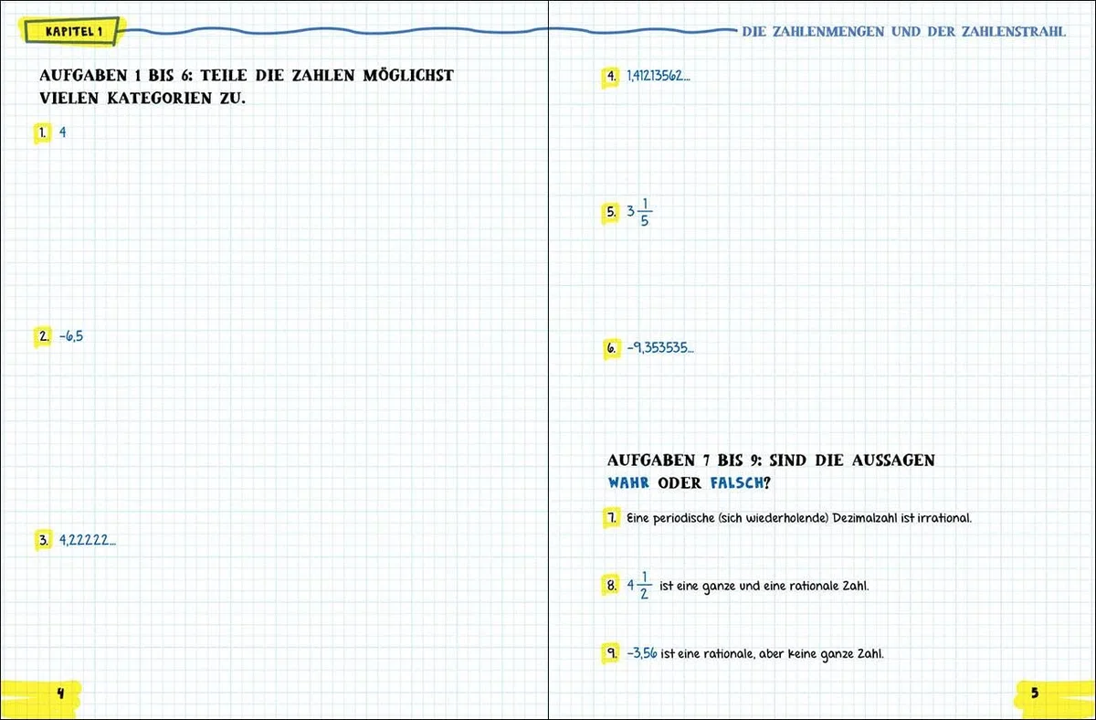 Big Fat Workbook - Alle Übungen, die du für Mathe brauchst: 600 Rechenaufgaben von der 5. bis zur 9. Klasse - Ein Übungsbuch, das Spaß macht (Big Fat Notebook)