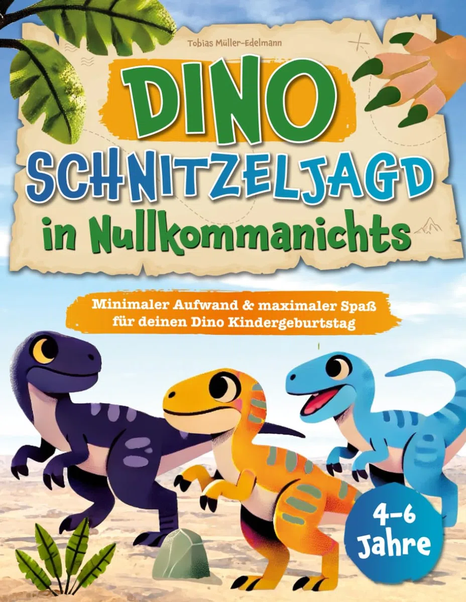 Dino Schnitzeljagd in Nullkommanichts: Minimaler Aufwand & maximaler Spaß für deinen Dino Kindergeburtstag I Schatzsuche Komplettset für Kinder von 4-6 Jahren
