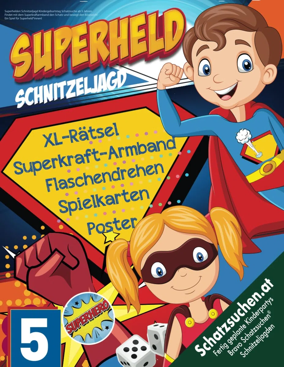 Superhelden Schnitzeljagd Kindergeburtstag Schatzsuche ab 5 Jahren: Findet mit dem Superkraftarmband den Schatz und besiegt den Bösewicht - Ein Spiel für Superheld*innen! (Bravo Schatzsuche)