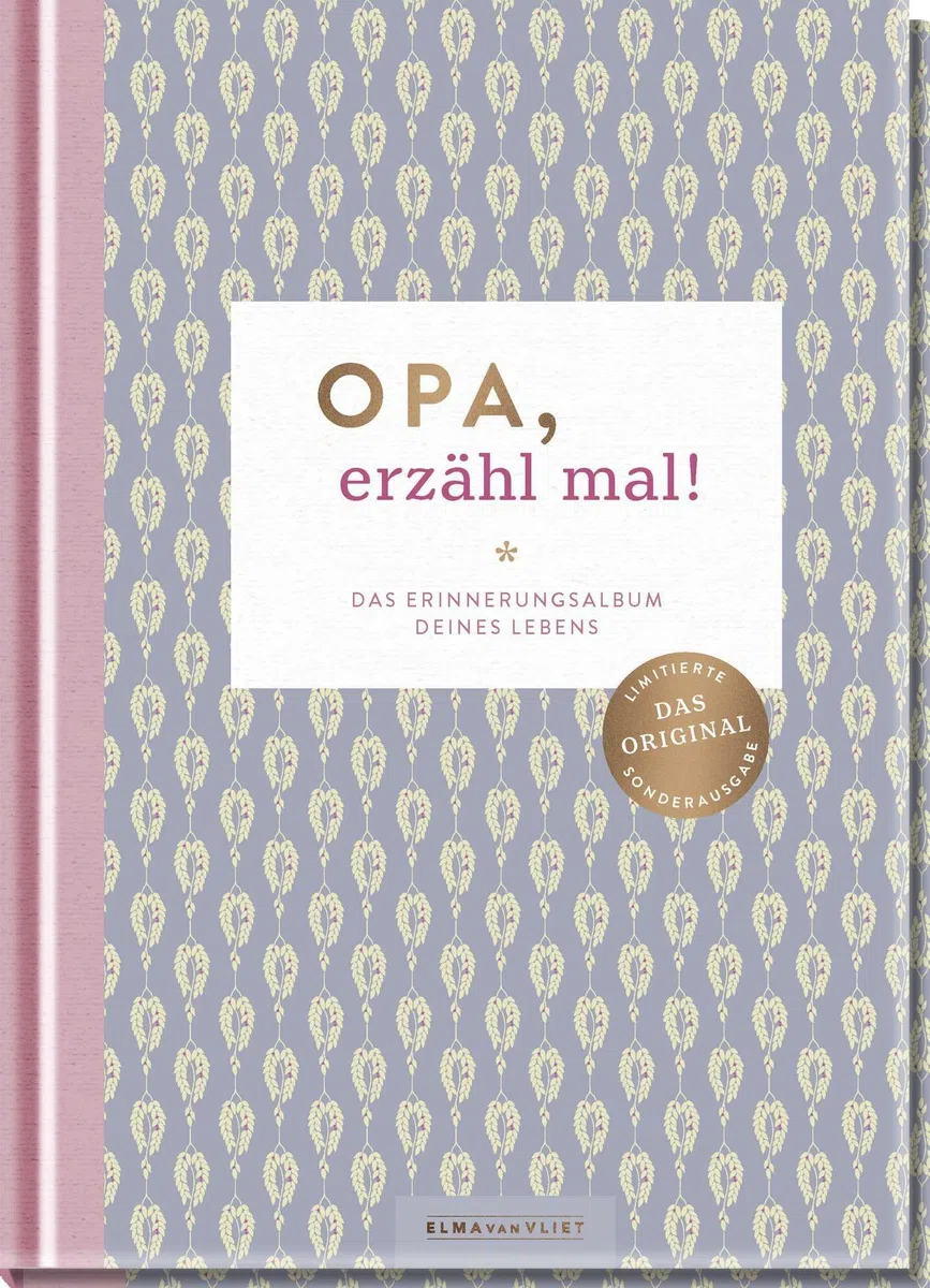 Opa, erzähl mal!: Das Erinnerungsalbum deines Lebens | Das Original. Hochwertige Sonderausgabe des Bestsellers (Elma van Vliet - Erzähl mal!-Reihe im Skandi-Design)