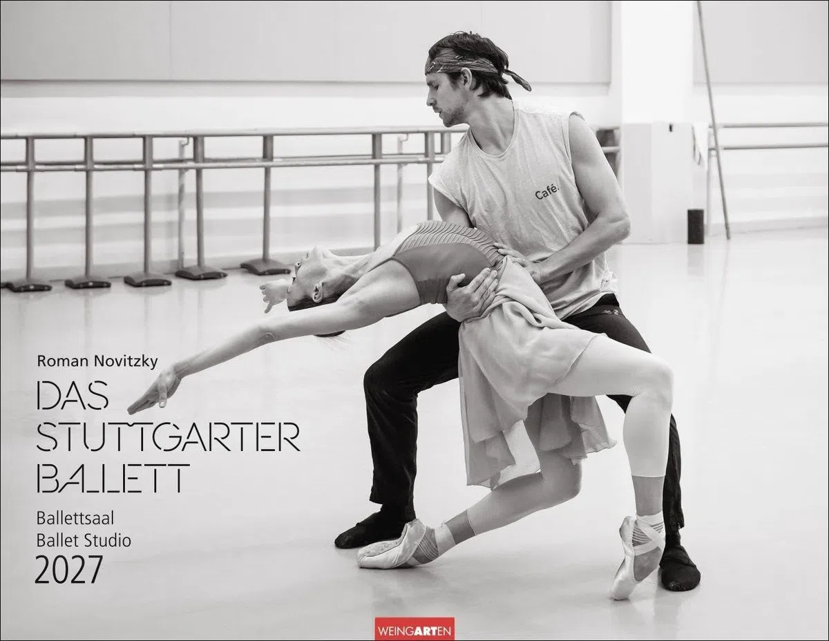 Ballettsaal - Stuttgarter Ballett Kalender 2027 - Stuttgarter Ballett: Die ganze Eleganz und Kraft der Tänzer:innen in einem großen Fotokalender. ... für Tanzbegeisterte. 44 x 34 cm. Querformat