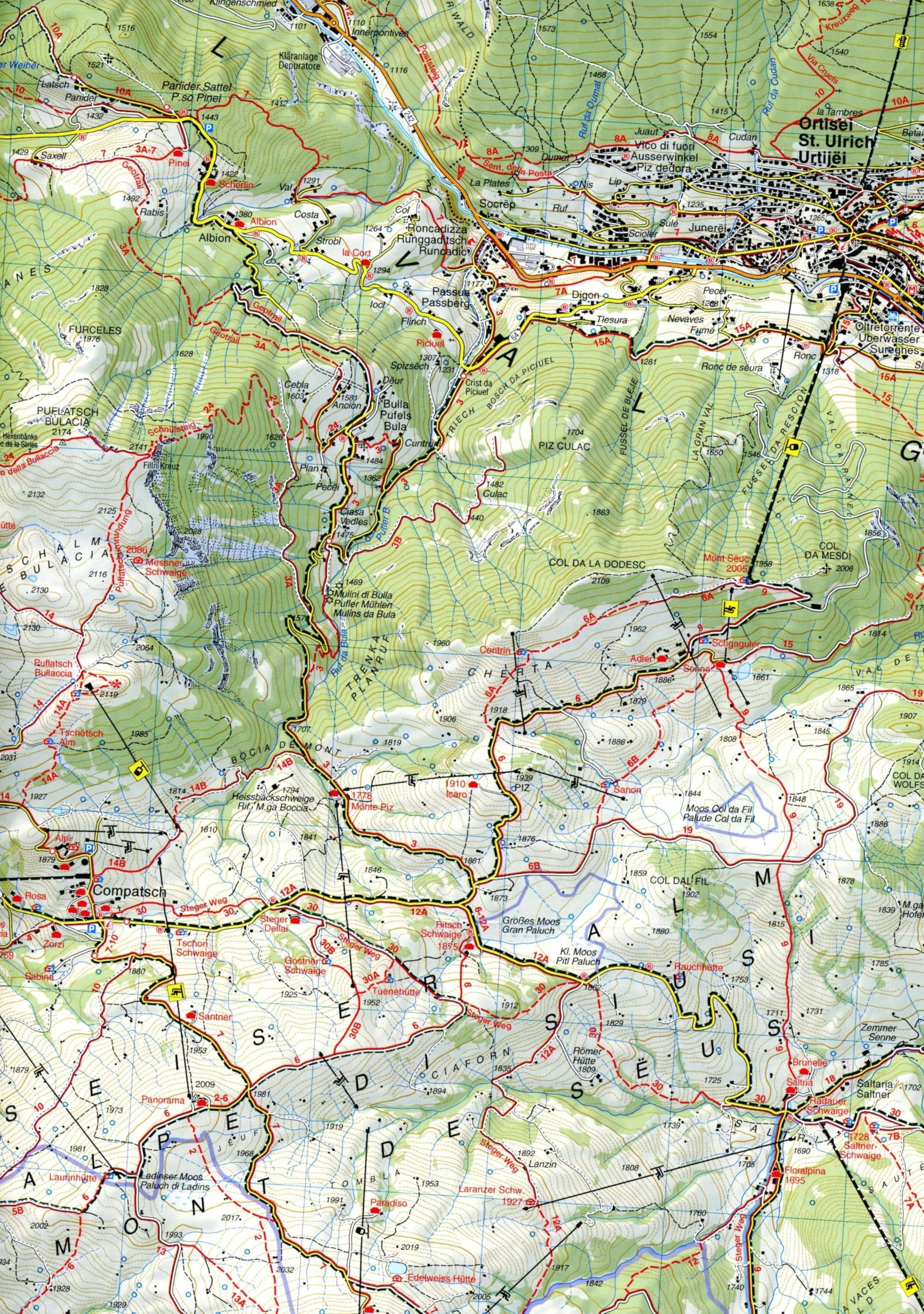 05 Val Gardena- Alpe di Siusi- Gröden - Seiseralm: 1:25000 (Carte topografiche per escursionisti, Band 5)