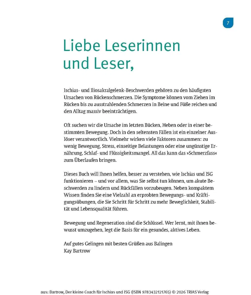 Der kleine Coach für Ischias und ISG: Die besten Übungen gegen Schmerzen und Steifigkeit