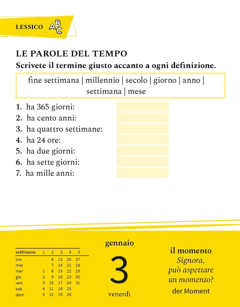 Langenscheidt Sprachkalender Italienisch 2025: Tagesabreißkalender