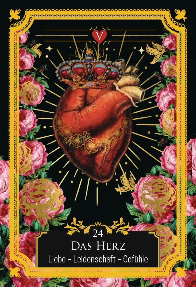 Lenormand – Garten der Geheimnisse: 36 Orakelkarten mit Begleitbuch - Wahrsage-Kartenset mit opulenter Ausstattung