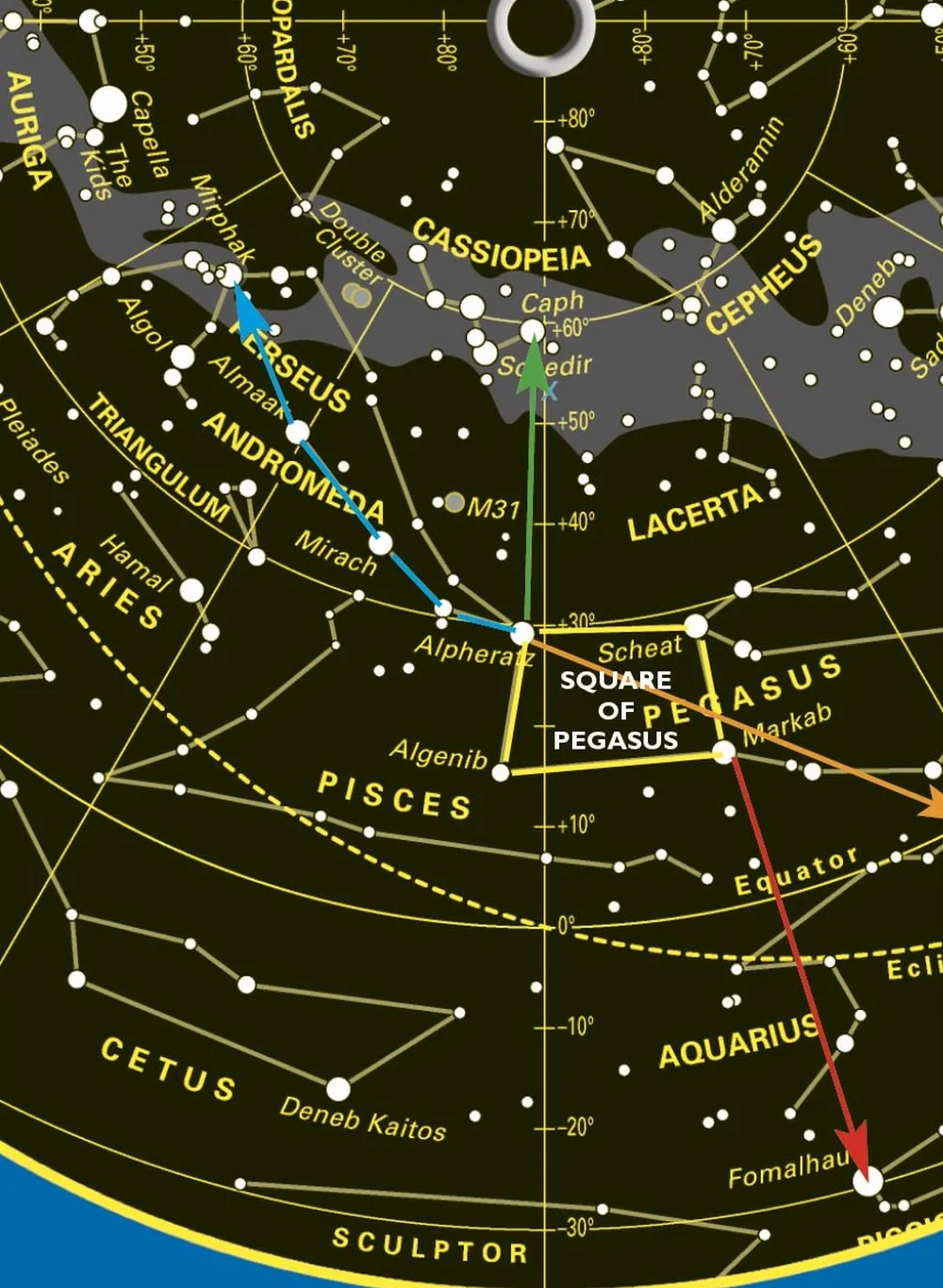 Philip's Planisphere (Latitude 51.5 North): For use in Britain and Ireland, Northern Europe, Northern USA and Canada (Philip's Stargazing)