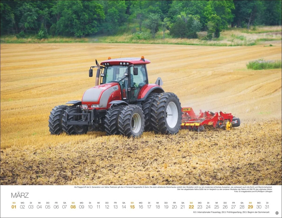 Starke Traktoren Posterkalender 2026: Exklusiver Wandkalender mit 12 beeindruckenden Treckern. Hochwertiger Foto-Kalender 2026. Von Lanz über Porsche bis John Deere. 44 x 34 cm.