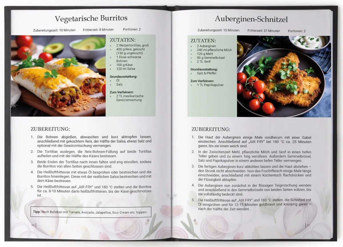 XXL Ninja Airfryer Kochbuch Premium [FARBAUSGABE]: Vielfältige Rezeptideen für jeden Anlass - wenig Fett, viel Geschmack | kompatibel mit allen Modellen: Dual Zone & Co. | Heißluftfritteuse Rezeptbuch