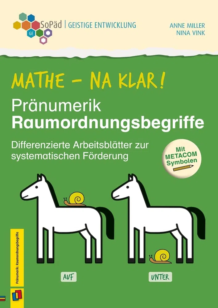Mathe - na klar! Pränumerik: Raumordnungsbegriffe: Differenzierte Arbeitsblätter zur systematischen Förderung. Mit METACOM-Symbolen (Sonderpädagogische Förderung - Geistige Entwicklung)