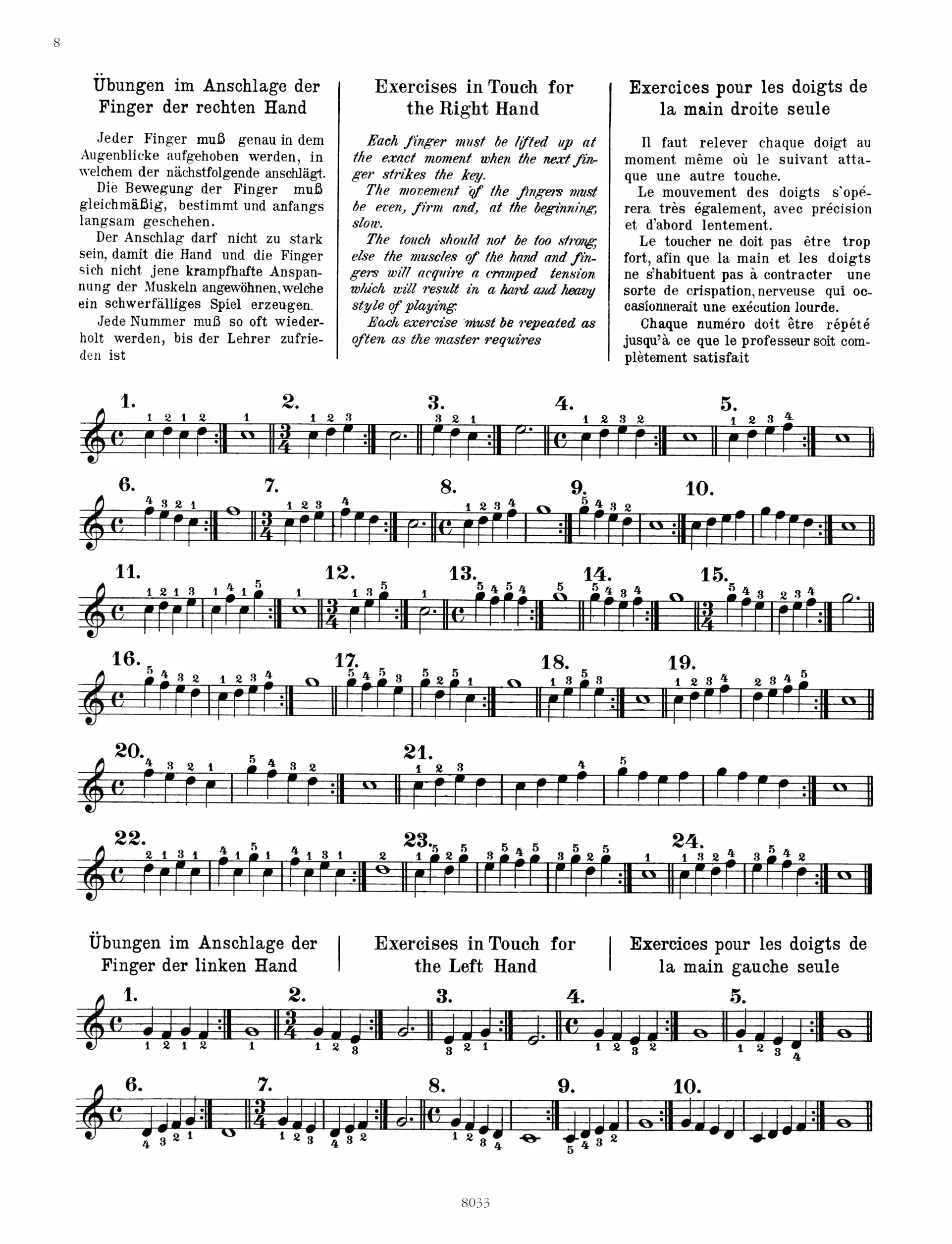 Vorschule im Klavierspiel op. 101: Preparatory School - Ecole préliminaire (Edition Peters)