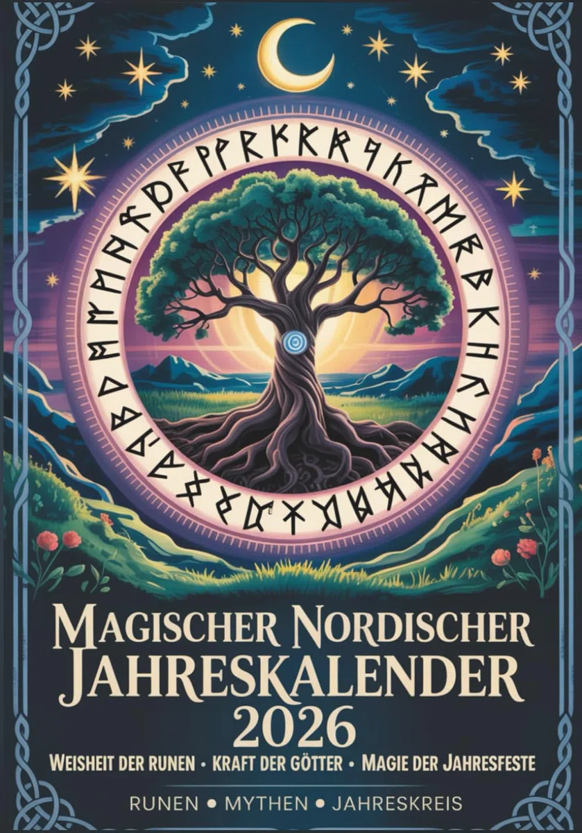 Magischer Nordischer Jahreskalender 2026 Weisheit der Runen – Kraft der Götter – Magie der Jahresfeste Runen, Mythen, Jahreskreis: Ein praktischer ... Runen, Jahresfesten und Mondphasen.