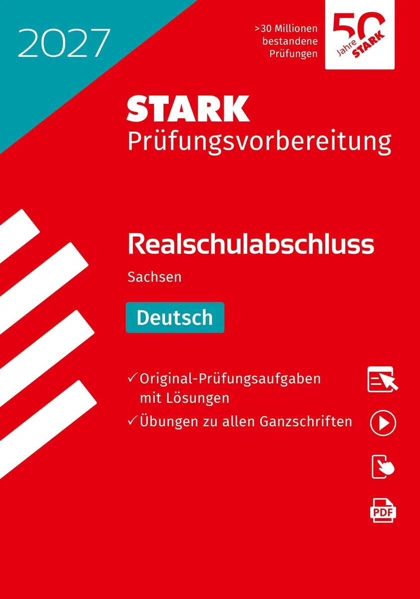 STARK Deutsch - Realschulabschluss 2027 Sachsen - Prüfungsvorbereitung (Abschlussprüfungen)