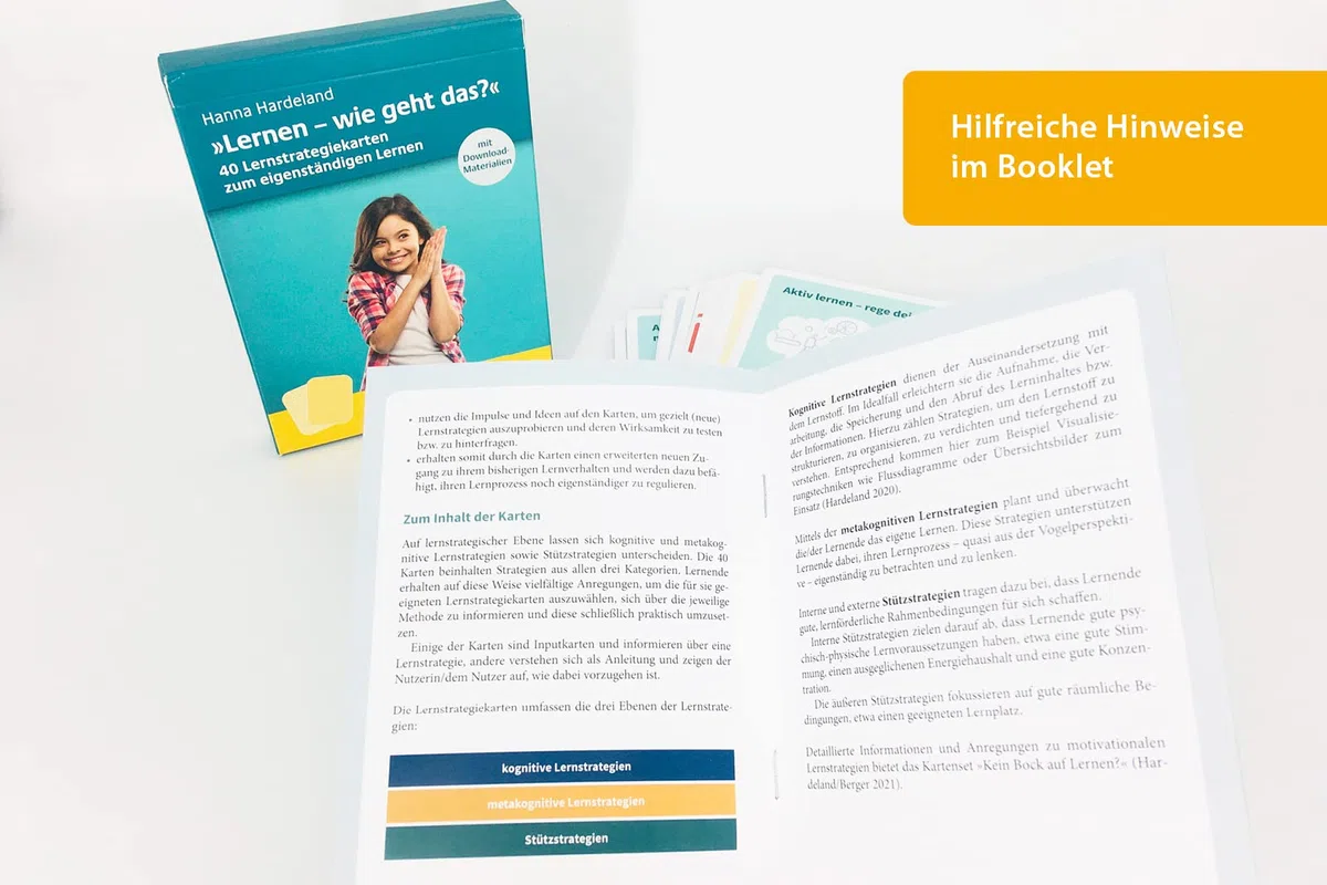 »Lernen, wie geht das?« – 40 Lernstrategiekarten zum eigenständigen Lernen: Mit Download-Materialien. Ab Klasse 5 (Kartensets für die pädagogische Praxis)