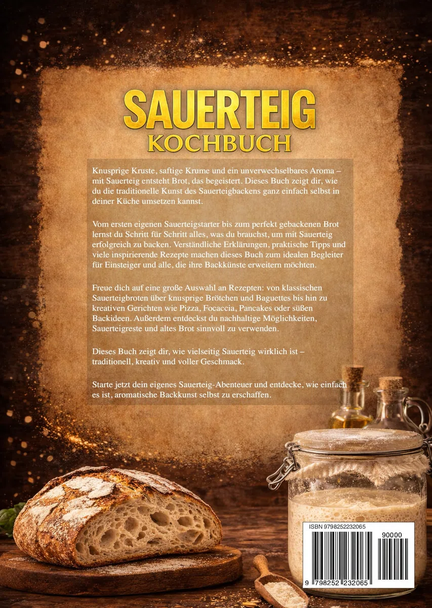 Sauerteig Kochbuch: Das Sauerteig Buch für knuspriges Backen, kreative Küche und nachhaltigen Genuss | Vollbebildert
