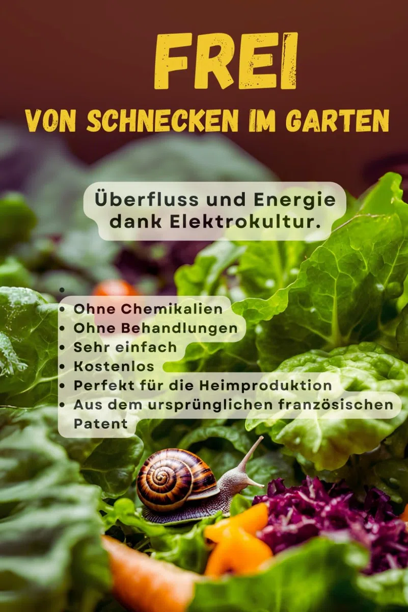 Frei von Schnecken im Garten: Überfluss und Energie dank Elektrokultur.