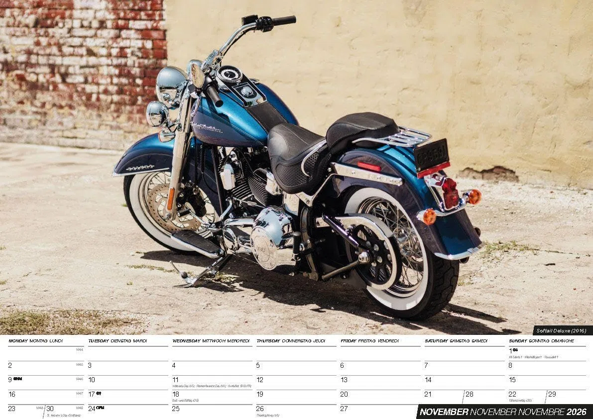 Harleys 2026 - Der Harley Davidson Kalender