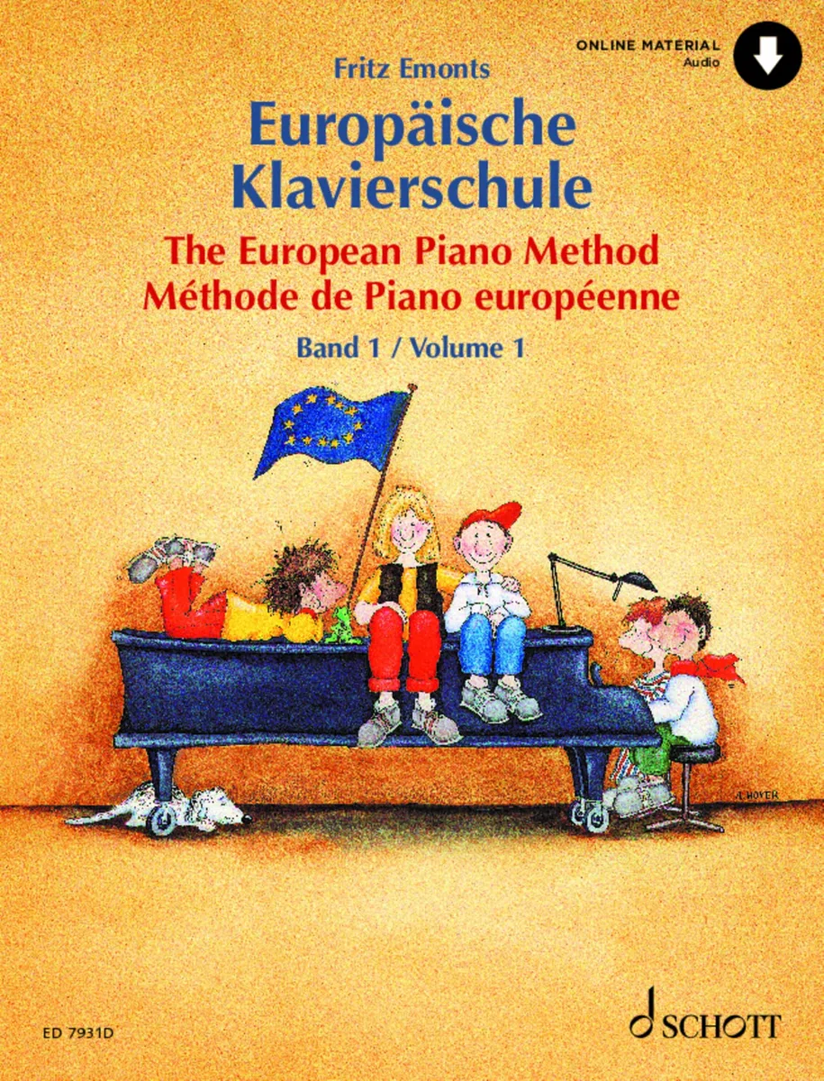 Europäische Klavierschule: Band 1. Klavier.: Klavier. Ausgabe mit Online-Audiodatei