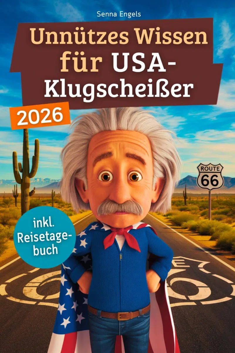 Unnützes Wissen für USA-Klugscheißer: 222 lustige & skurrile Fakten, die du nie wissen wolltest, aber lieben wirst - das ideale Geschenk für echte Amerika-Liebhaber (inkl. Reisetagebuch)
