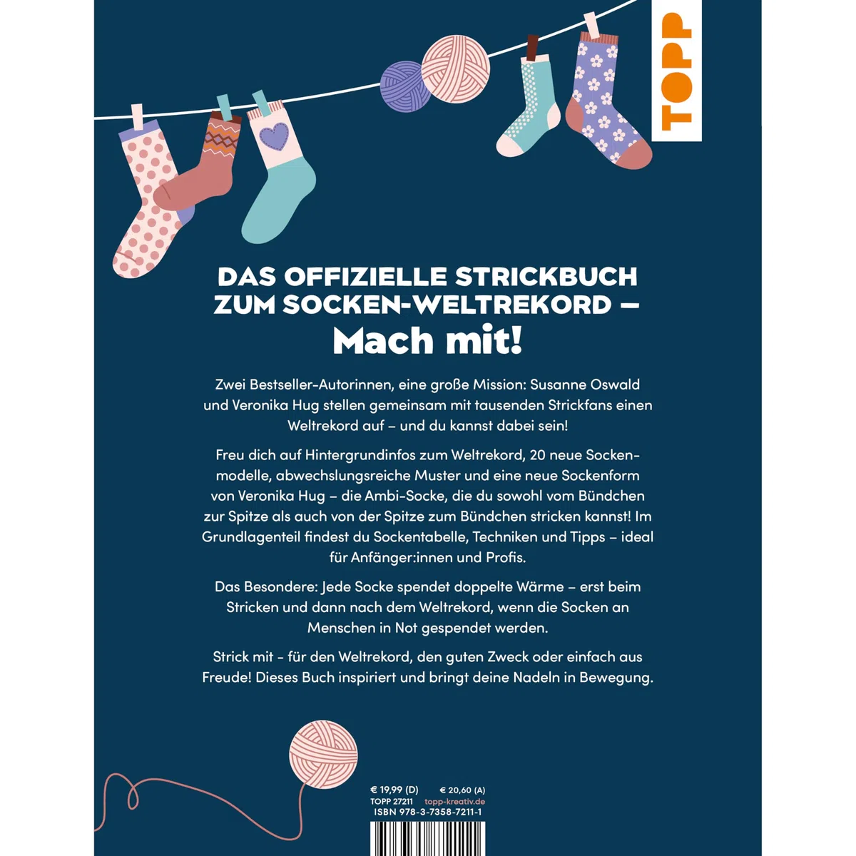 Auf die Socken, fertig, Weltrekord!: Das Sockenstrickbuch - Strick mit bis zum Weltrekord