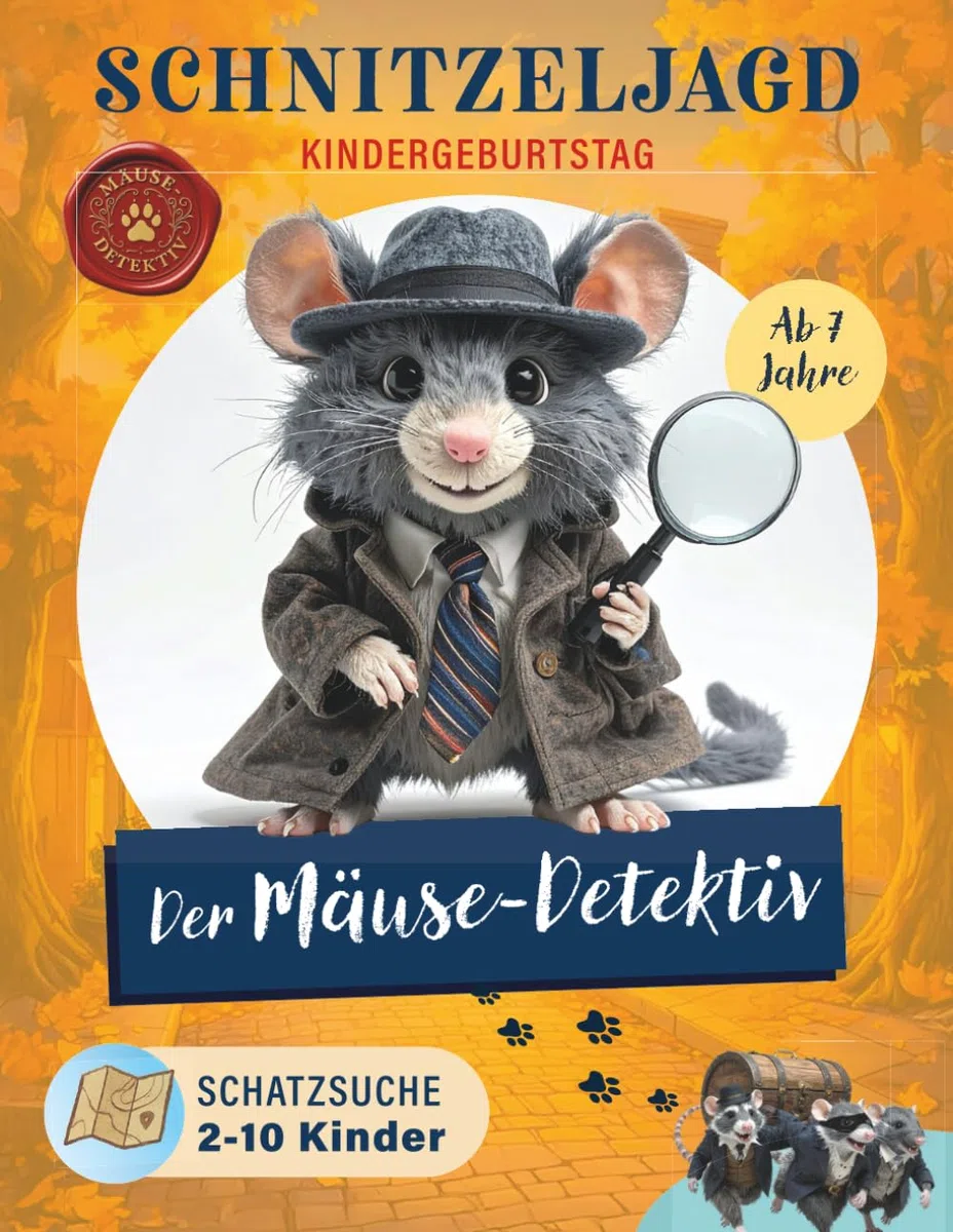 Schnitzeljagd Kindergeburtstag Der Mäuse-Detektiv: Ab 7 Jahre, Schatzsuche für 2-10 Kinder