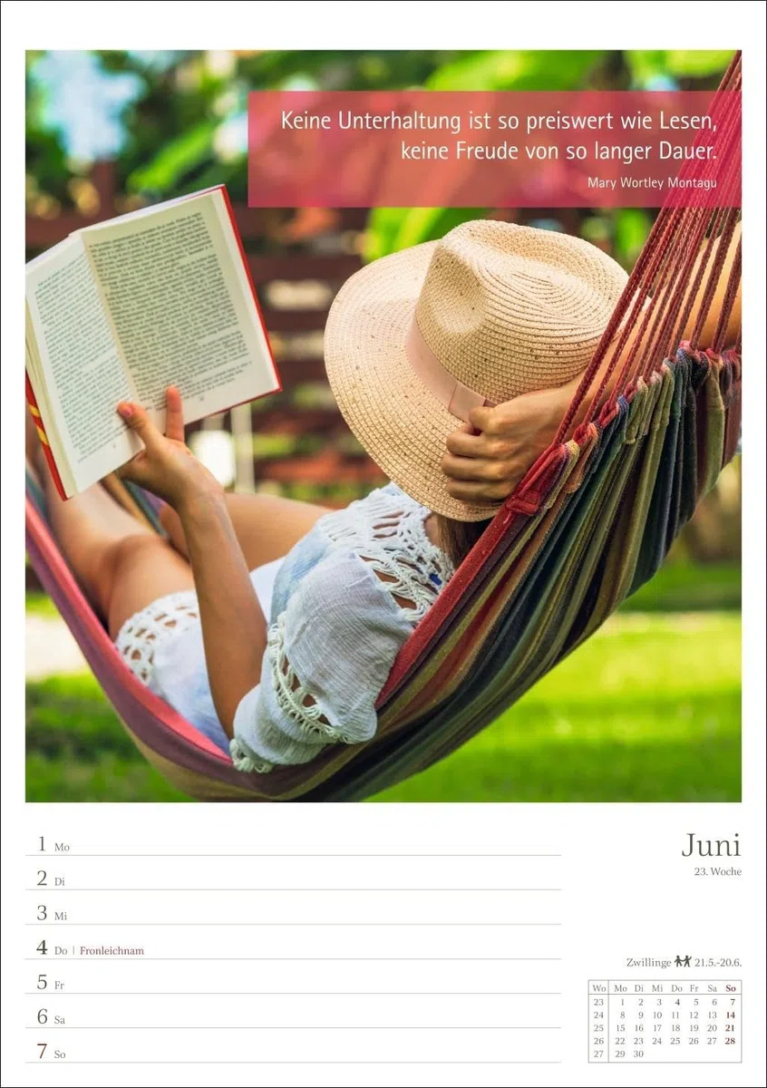 Leben mit Büchern Wochenplaner 2026 - 53 Blatt mit Weisheit der Woche auf der Rückseite: Jede Woche eine Weisheit zur Bücherliebe. Termin-Kalender zum ... zur Lesefreude (Wochenplaner Harenberg)