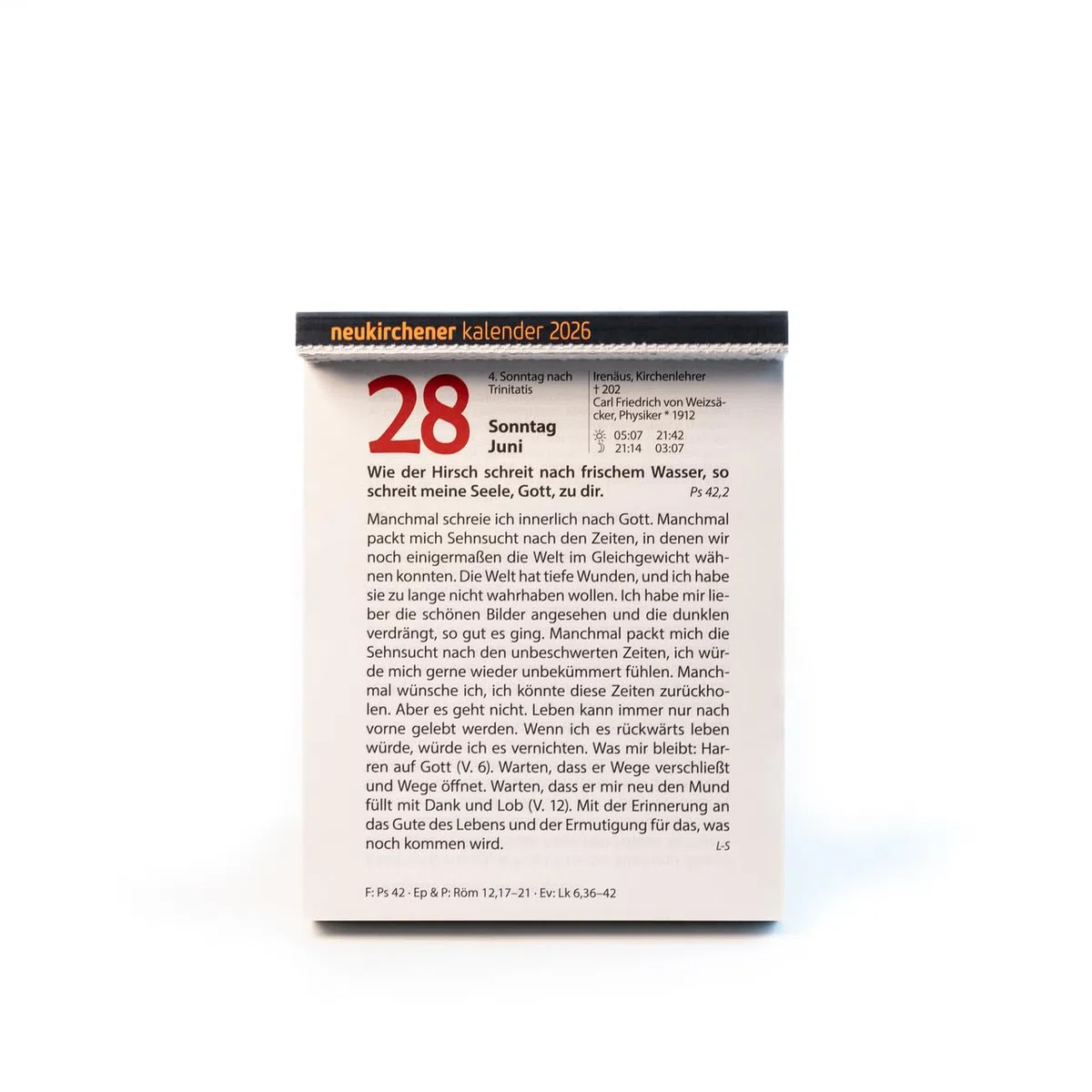 Neukirchener Kalender 2026 - Großer Abreißkalender in lesefreundlicher Schrift