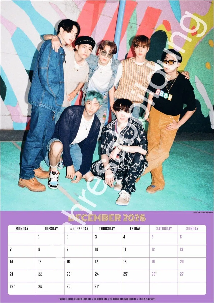 BTS Posterkalender 2027: Ein Must-Have für alle Fans des K-Pop: Großer Wandkalender im Format 29,7 x 42 cm mit stylischen Aufnahmen der Boygroup-Band aus Südkorea.