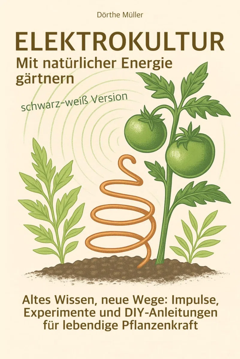 Elektrokultur - Mit natürlicher Energie gärtnern: Altes Wissen, neue Wege: Impulse, Experimente und DIY-Anleitungen für lebendige Pflanzenkraft - schwarz-weiß Version