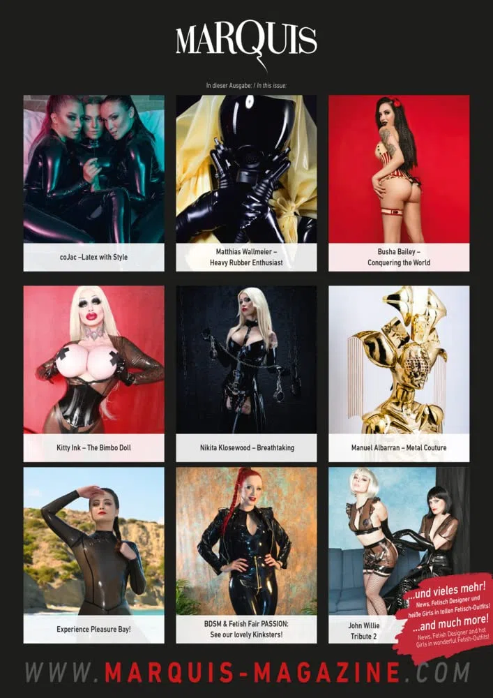 MARQUIS Magazine No. 72 - Fetish, Fashion, Latex & Lifestyle -- Deutsche Ausgabe: mit Lifestyle Fotograf coJac, BimboDoll Kitty Ink, Fetish Fotograf ... MAGAZINE: Fetish, Fashion, Latex & Lifestyle)