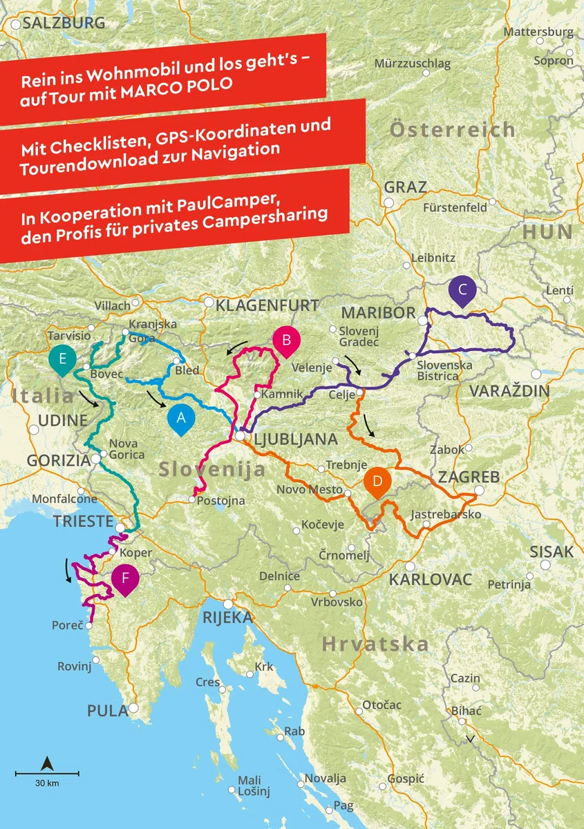 MARCO POLO Camper Guide Slowenien: Insider-Tipps für deine Wohnmobil-Touren