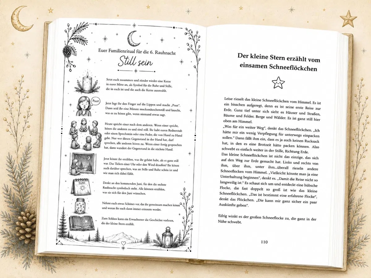 Das Rauhnächte Buch für Kinder und Familien: Gemeinsam Rituale entdecken, Wünsche erfüllen & zur Ruhe kommen – die Zauberzeit im Winter mit Wunschzettel zum Ausdrucken