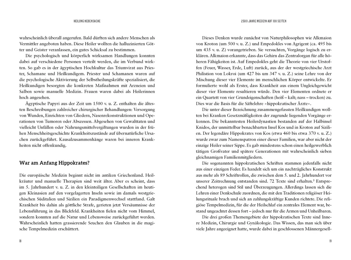 Heilung Nebensache: Eine kritische Geschichte der europäischen Medizin von Hippokrates bis Corona