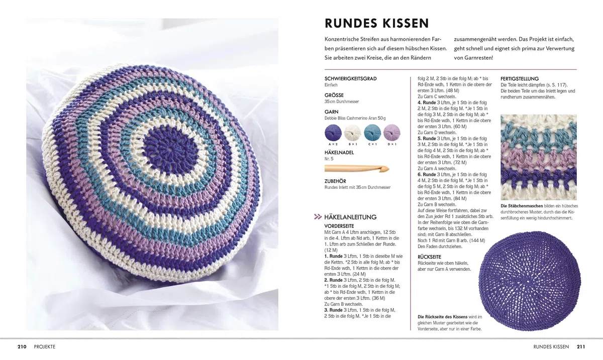 Häkeln Schritt für Schritt: Über 100 Techniken, Häkelmuster, 20 Projekte für Einsteiger. Grundlagenbuch. Schritt für Schritt bebildert und anschaulich erklärt