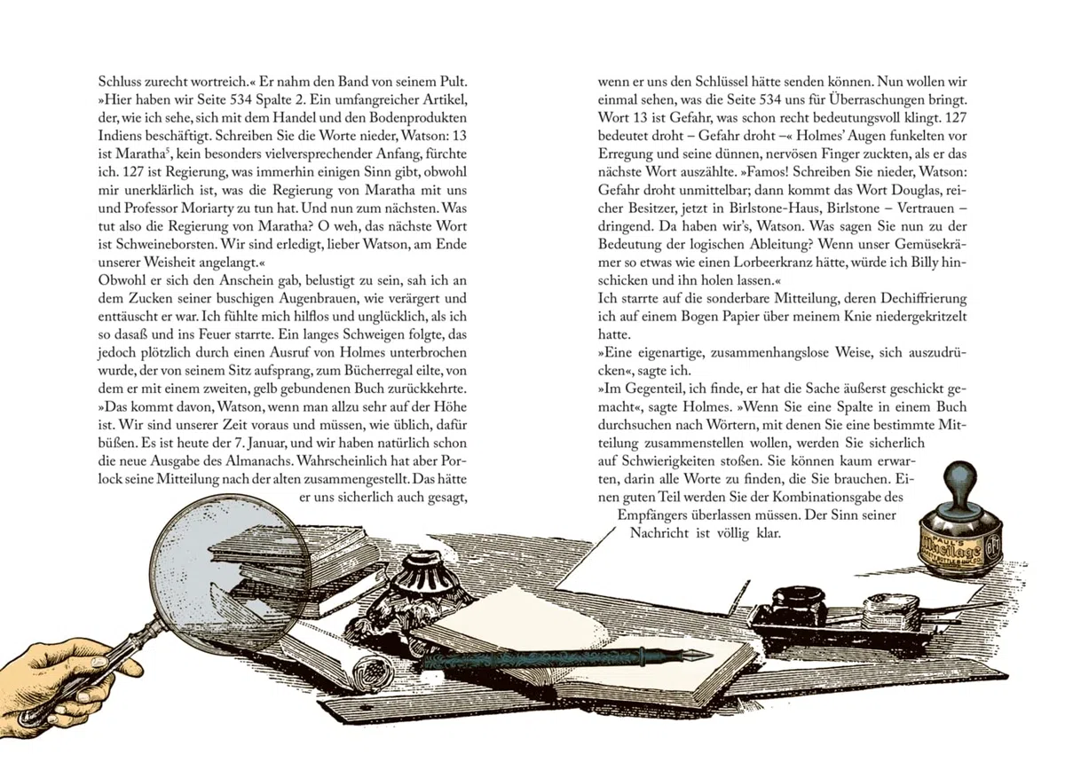 Sherlock Holmes Bd. 6: Das Tal der Angst: Krimi-Klassiker mit 11 aufwendig gestalteten Extras. Durchgehend illustriert, mit Leseband (Kleine Schmuckausgabe, 6, Band 6)