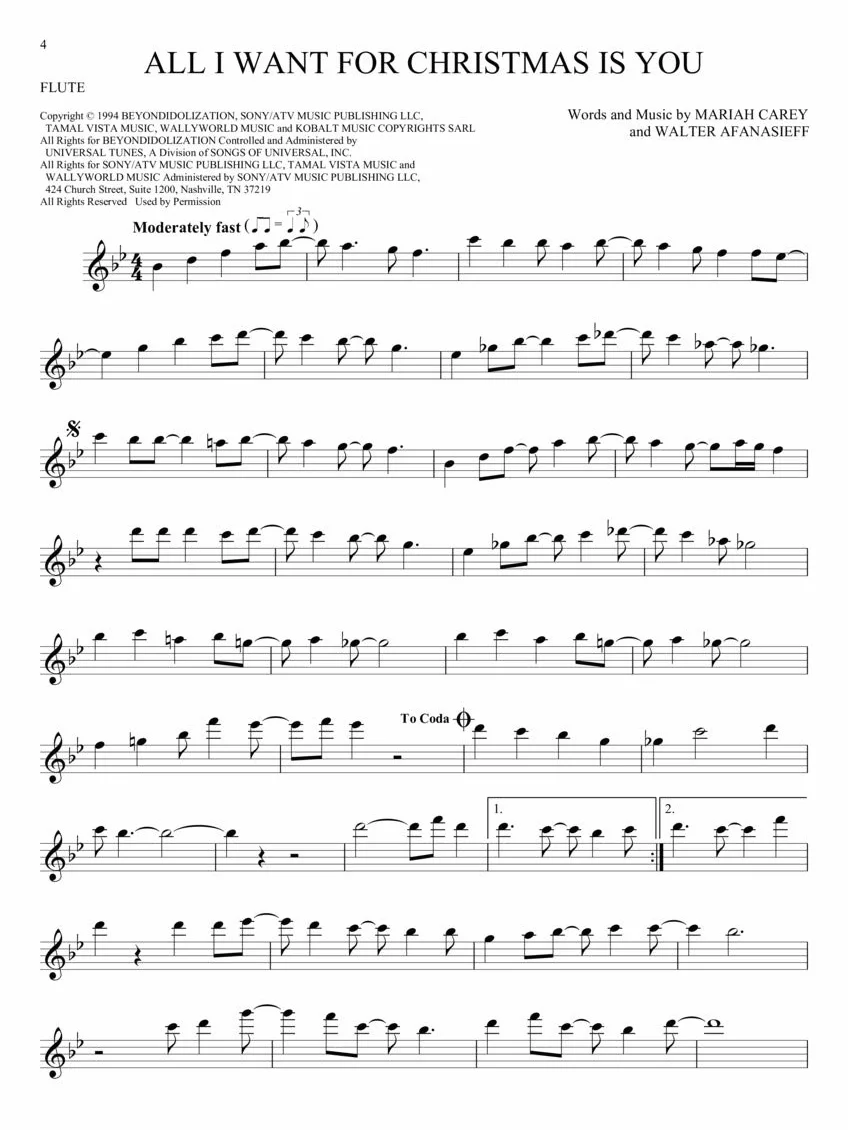 101 Christmas Songs: Flute | Weihnachtslieder Flötennoten | Notenbuch mit festlichen Klassikern für Anfänger und Fortgeschrittene | Songbook mit Stille Nacht, Jingle Bells, White Christmas: For Flute