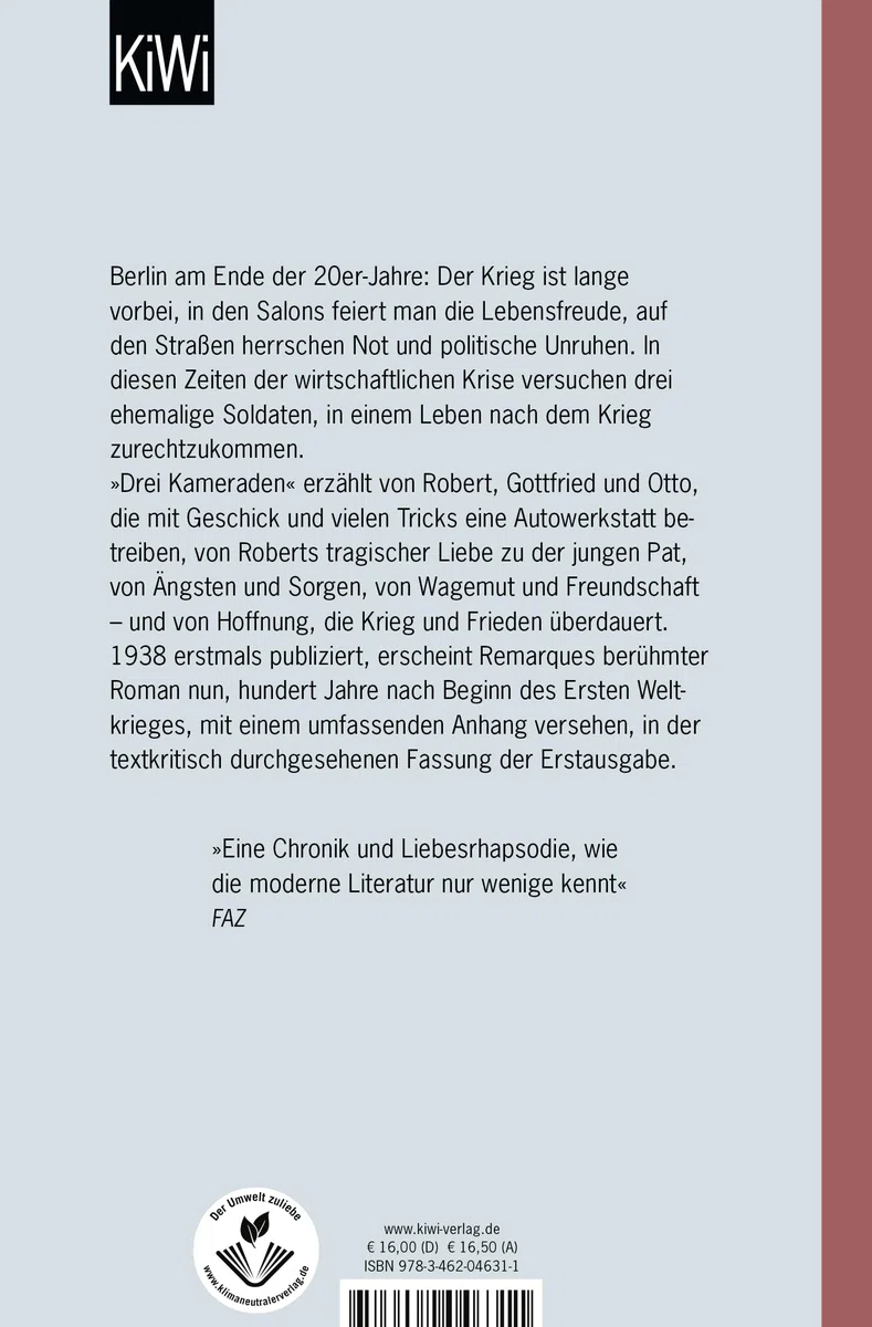 Drei Kameraden: Roman