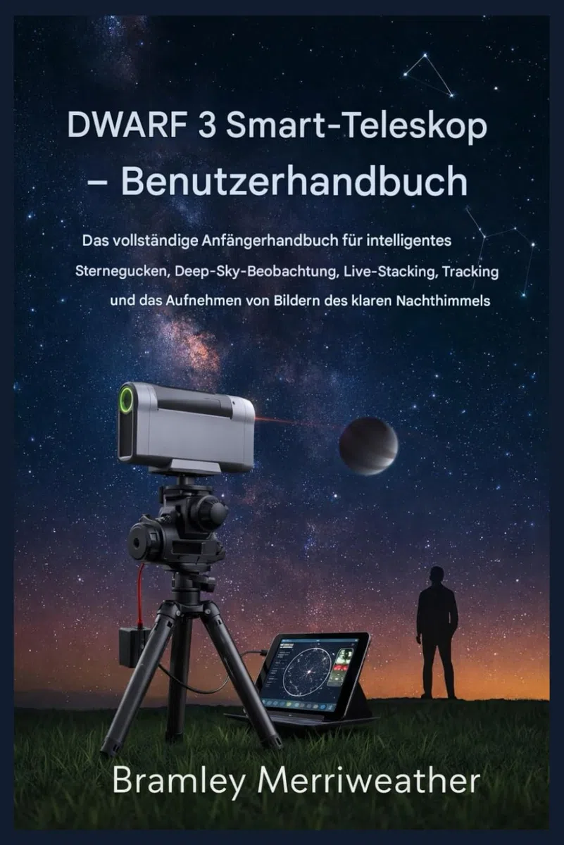 DWARF 3 Smart-Teleskop – Benutzerhandbuch: Der vollständige Leitfaden für Anfänger zur intelligenten Sternenbeobachtung, Deep-Sky-Beobachtung, Live-Stacking und Aufnahme von Nachthimmelbildern.