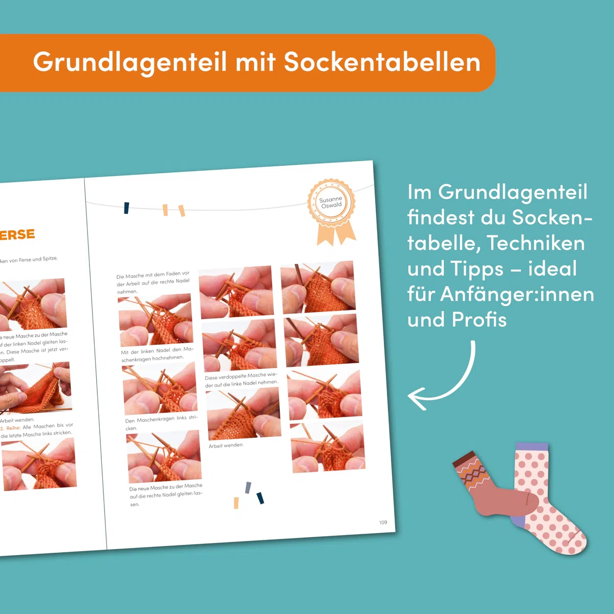 Auf die Socken, fertig, Weltrekord!: Das Sockenstrickbuch - Strick mit bis zum Weltrekord