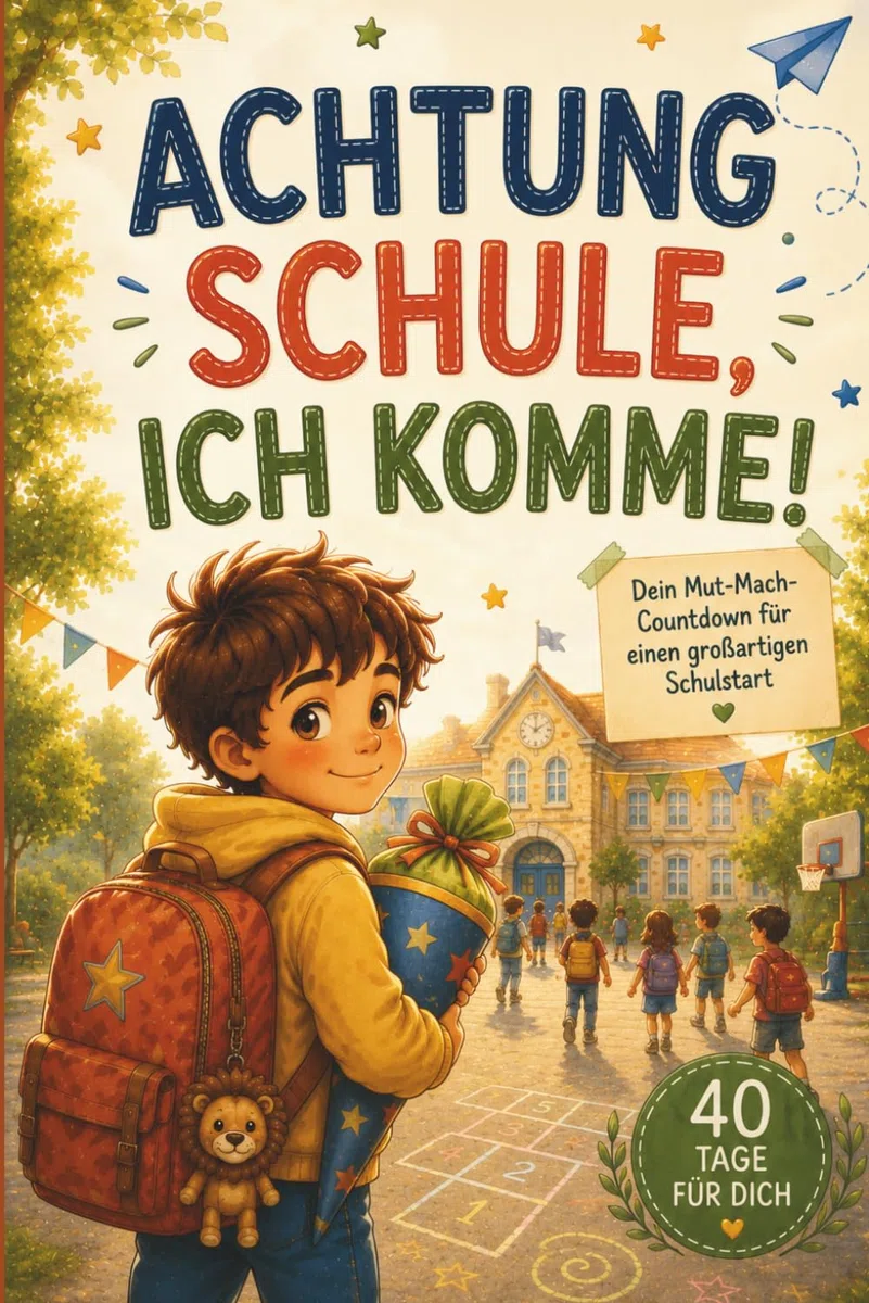 Achtung Schule, ich komme: Das besondere Geschenk zur Einschulung für Jungs – mit spannenden Geschichten über Mut, Freundschaft und innere Stärke