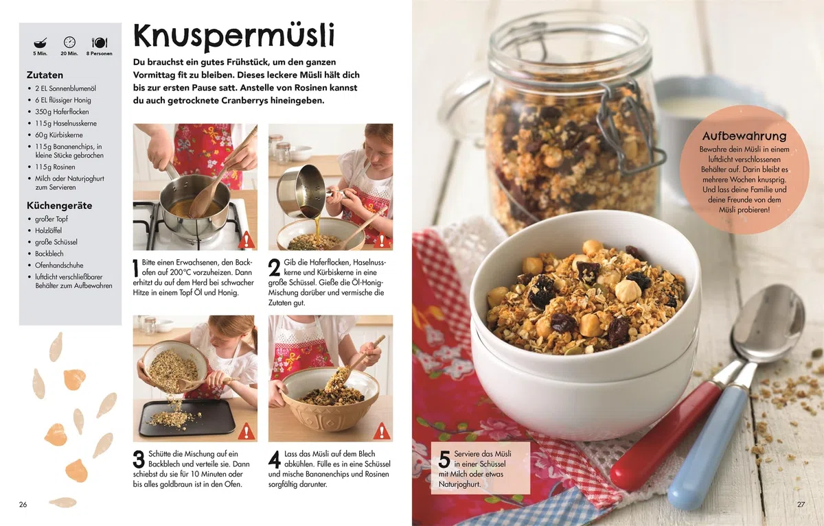 Die Kochschule für Kids: 150 superleckere Rezepte. Schritt für Schritt Kochen und Backen lernen. Für Kinder ab 7 Jahren